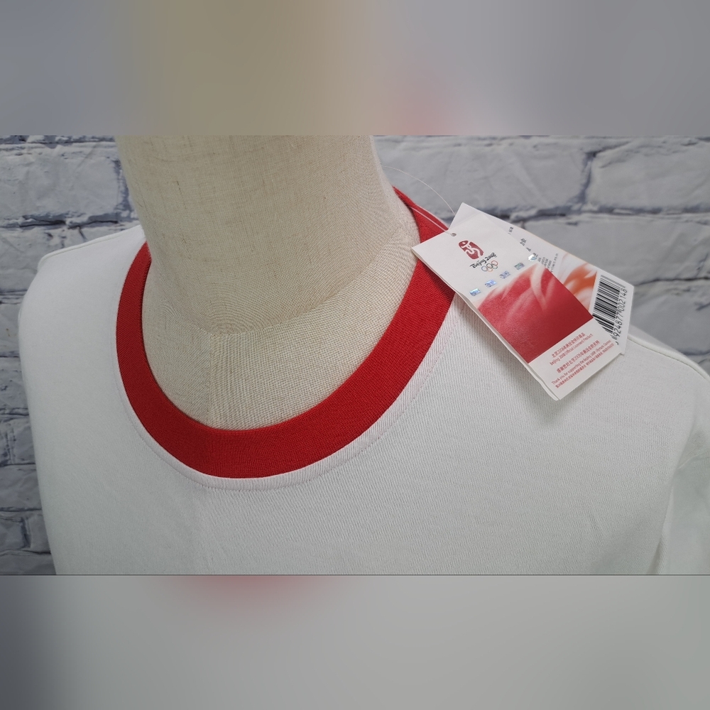 NWT Beijing Olympic Games T-Shirt Tee Official Product White Red Anime XL - Picture 11 of 16